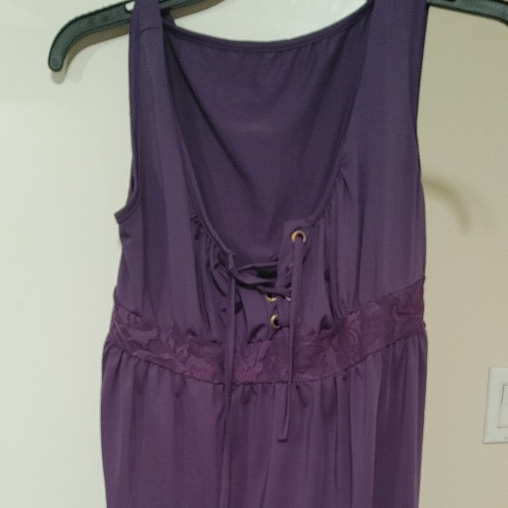Purple Lace Tunic Top